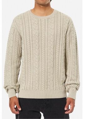 Katin cable knit fisherman sweater Men's L pullover heavyweight